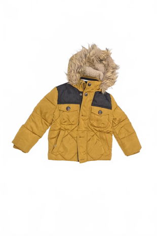 Chlapčenská zimná bunda C&A, farba hnedá, veľkosť 98