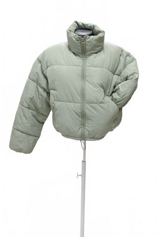 Dámska zimná bunda H&M, farba zelená, veľkosť S