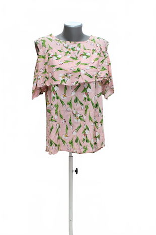 Dámske tričko Genesis bez potlače, farba kvetovaná, veľkosť 42