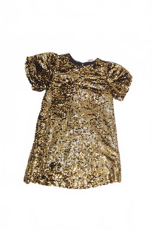 Dievčenské šaty Zara, farba zlatá, veľkosť 152