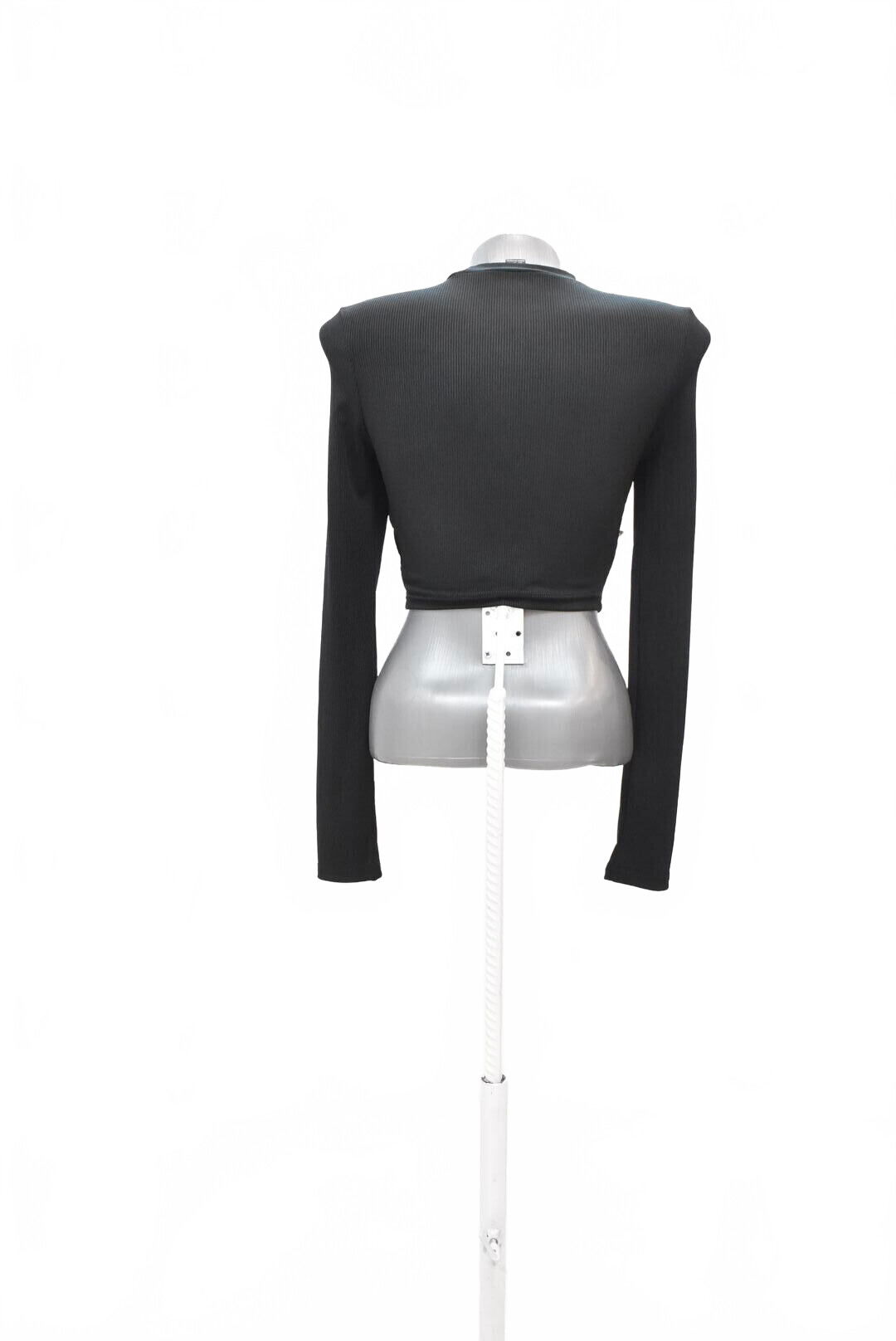 Dámske tričko Shein bez potlače, farba čierna, veľkosť 34