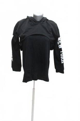 Dievčenská mikina Genesis s potlačou, farba čierna, veľkosť 13-14 r