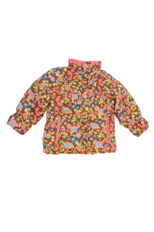 Dievčenská zimná bunda Genesis, farba kvetovaná, veľkosť 3-4 r