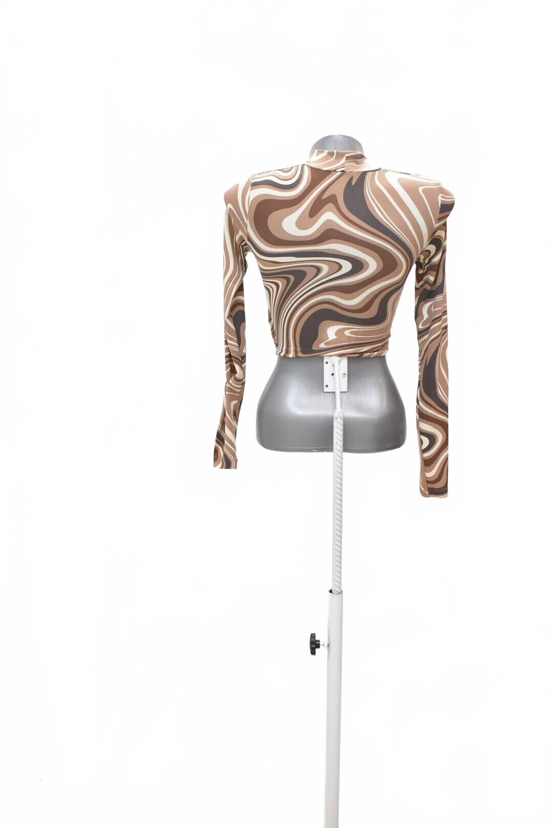 Dámske tričko Amisu bez potlače, farba vzorovaná, veľkosť 2XS