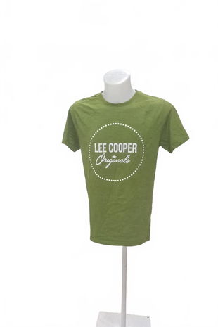 Pánské tričko Lee Cooper s potiskem, barva zelená, velikost 2XL