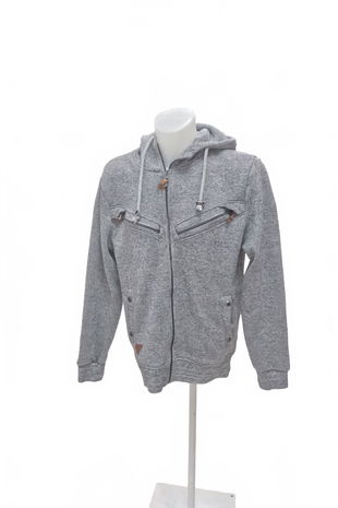 Pánská mikina Genesis bez potisku, barva šedá, velikost 2XL