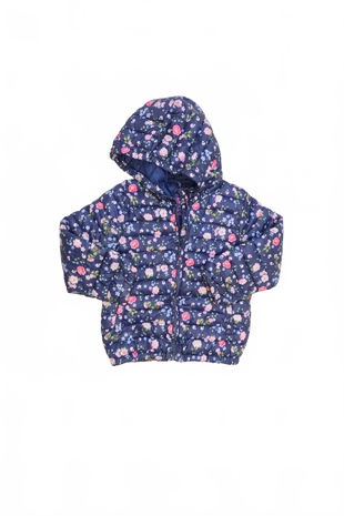 Dievčenská zimná bunda Reserved, farba kvetovaná, veľkosť 116