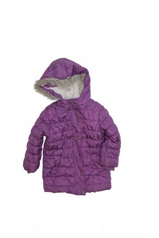 Dievčenská zimná bunda F&F, farba fialová, veľkosť 3-4 r