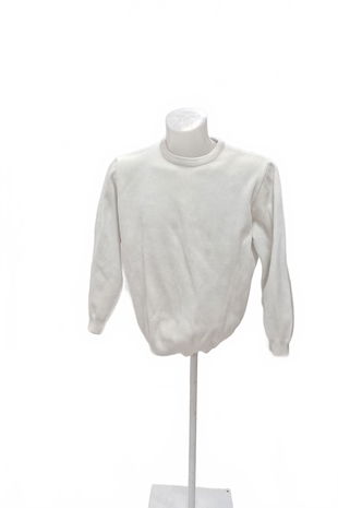 Pánská mikina Zara bez potisku, barva bílá, velikost M