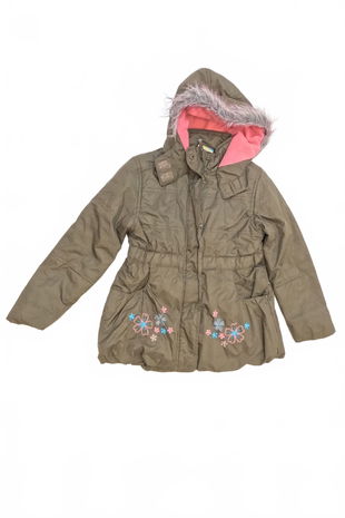 Dievčenská zimná bunda Topolino, farba khaki, veľkosť 122