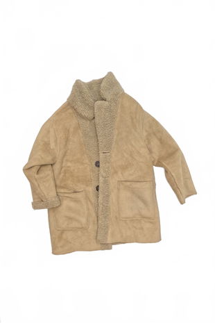 Dievčenský zimný kabát Zara, farba hnedá, veľkosť 122