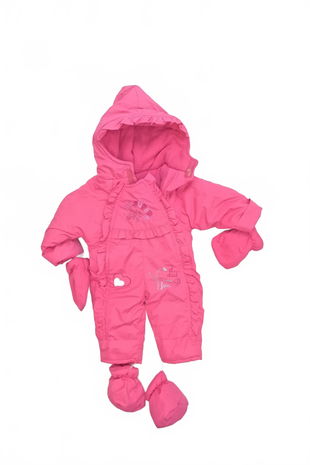 Dievčenská zimná kombinéza Genesis, farba ružová, veľkosť 62