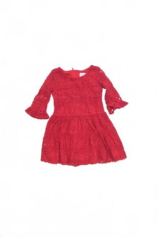 Dievčenské šaty F&F, farba červená, veľkosť 5-6 r