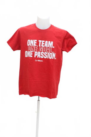 Pánske tričko Gymbeam s potlačou, farba červená, veľkosť L