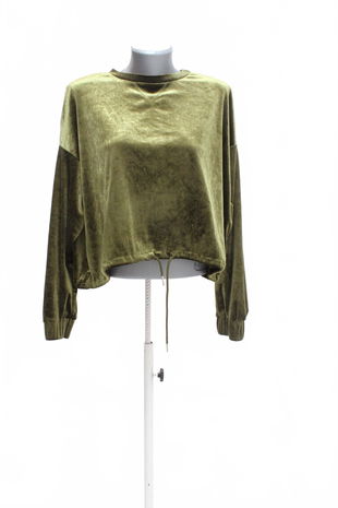 Dámska mikina Bik Bok bez potlače, farba zelená, veľkosť M