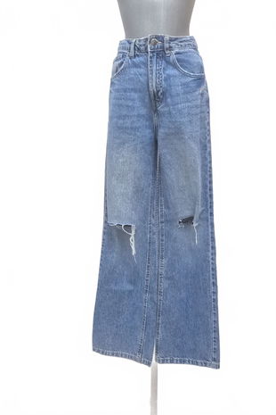 Dámske nohavice Sinsay, farba denim, veľkosť 34