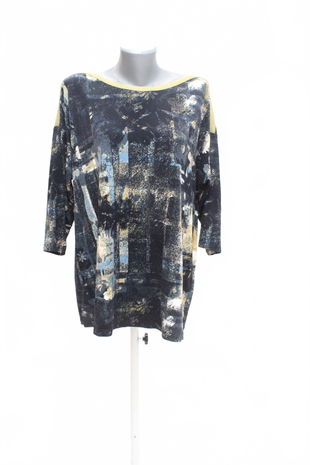 Dámske tričko Laura Torelli bez potlače, farba vzorovaná, veľkosť L