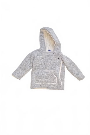 Chlapčenská mikina Lupilu bez potlače, farba sivá, veľkosť 86