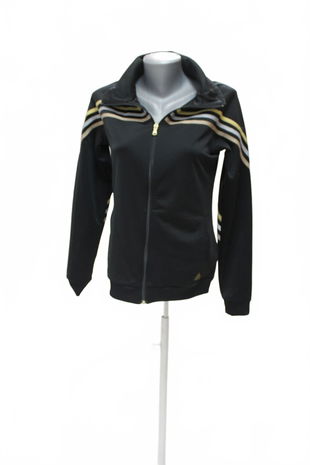 Dámska mikina Adidas bez potlače, farba čierna, veľkosť 34