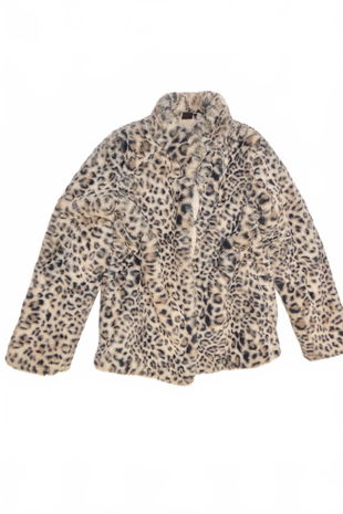 Dievčenský zimný kabát Y.f.k, farba zvieracie vzory, veľkosť 146
