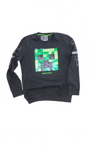 Chlapčenská mikina Genesis s potlačou, farba čierna, veľkosť 12-13 r