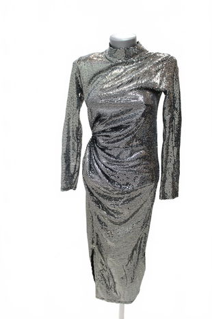Dámske šaty Genesis, farba strieborná, veľkosť S