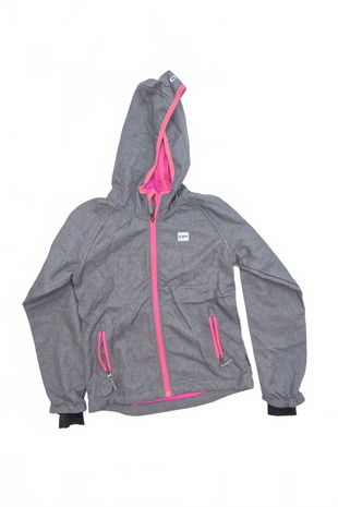 Dievčenská bunda Alpine Pro, farba sivá, veľkosť 128