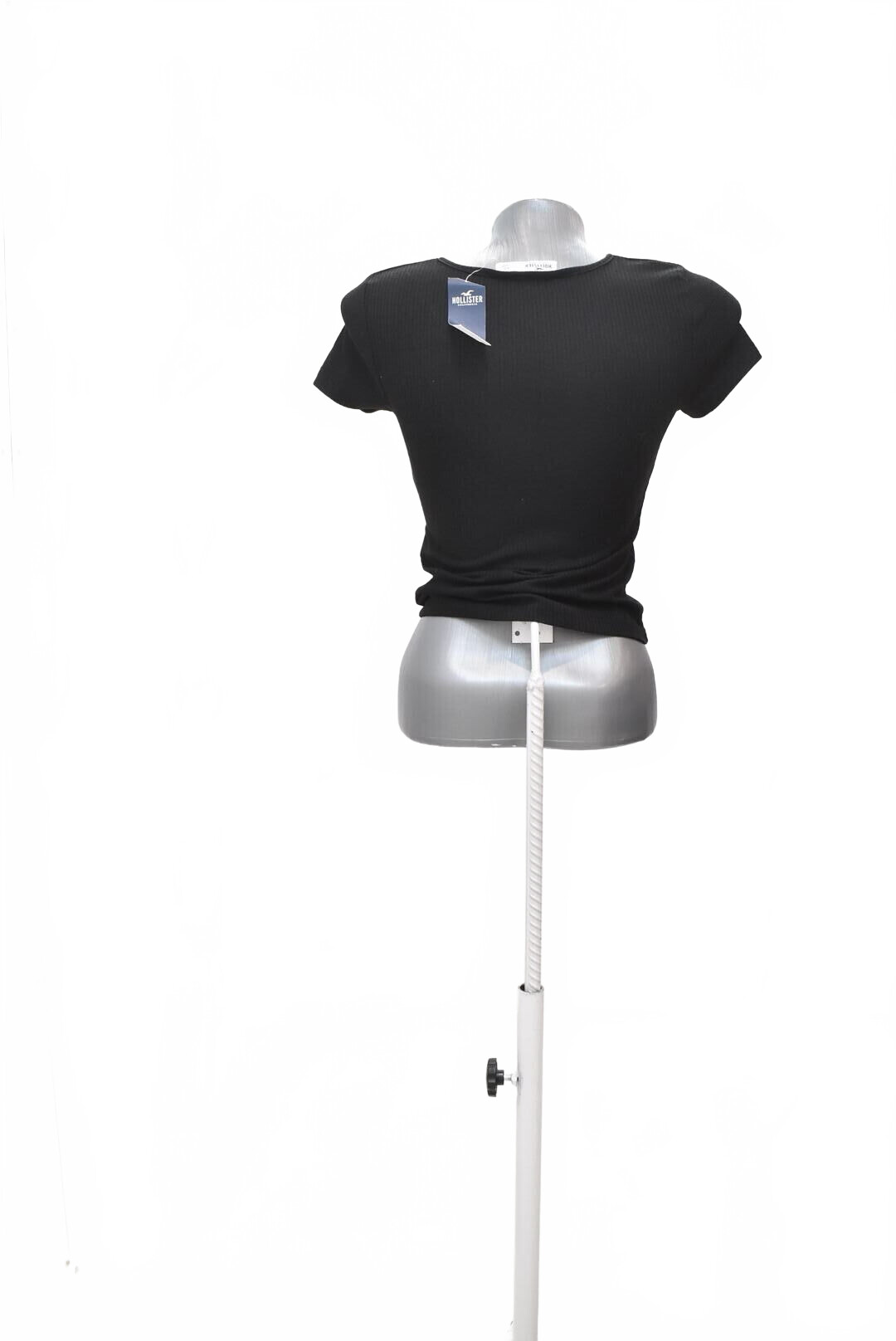 Dámske tričko Hollister bez potlače, farba čierna, veľkosť XS