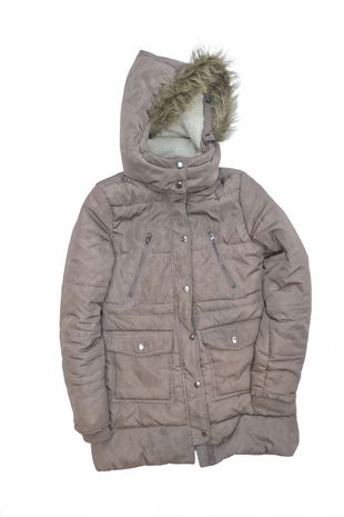 Dievčenská zimná bunda Takko, farba hnedá, veľkosť 146