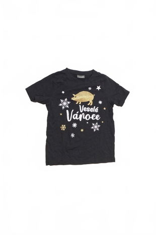 Dievčenské tričko Genesis s potlačou, farba čierna, veľkosť 140