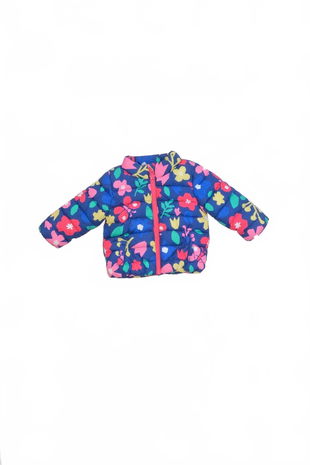 Dievčenská zimná bunda F&F, farba kvetovaná, veľkosť 4-6 m