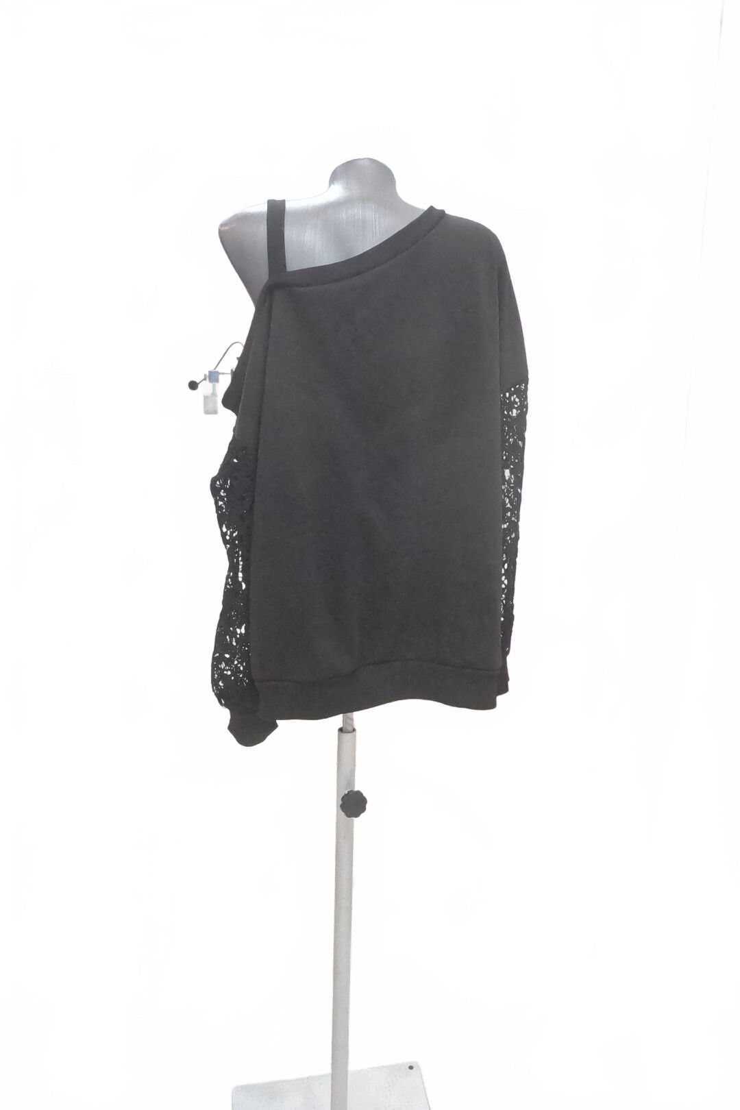 Dámská mikina Shein bez potisku, barva černá, velikost 4XL