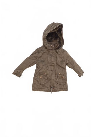 Dievčenská zimná bunda Genesis, farba hnedá, veľkosť 86