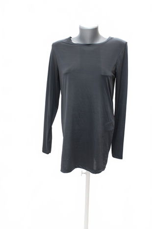 Dámske tričko Zara bez potlače, farba sivá, veľkosť S