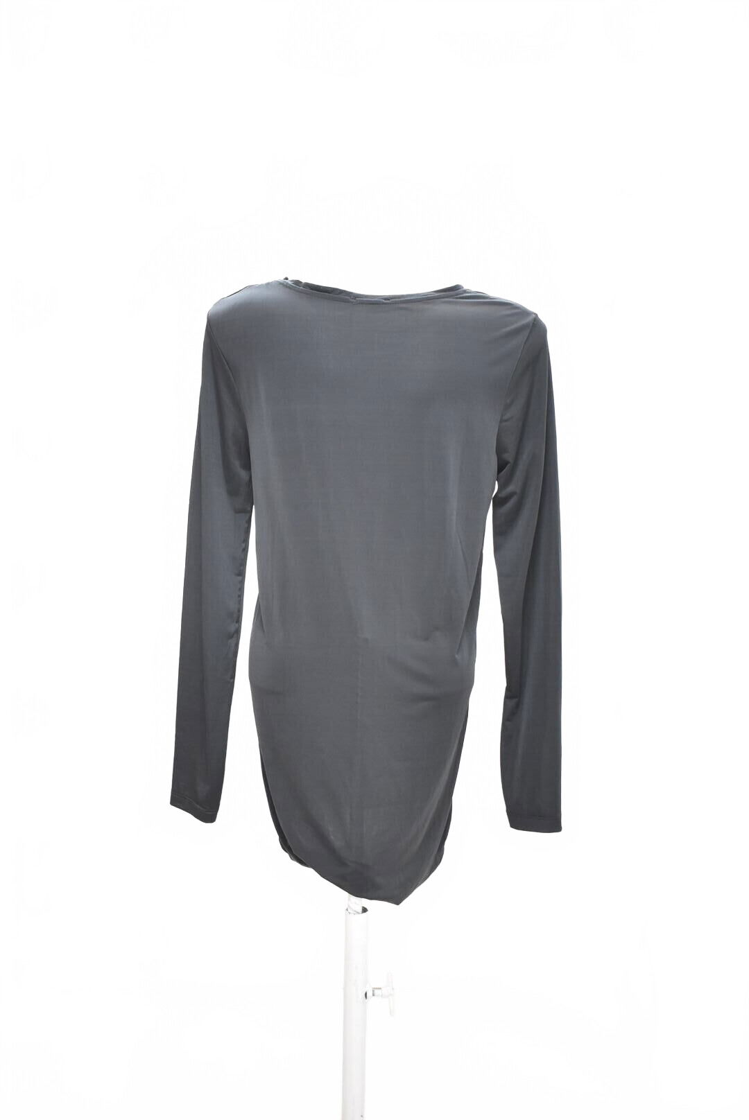 Dámske tričko Zara bez potlače, farba sivá, veľkosť S