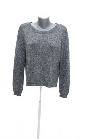 Dámsky sveter H&M, farba strieborná, veľkosť 40