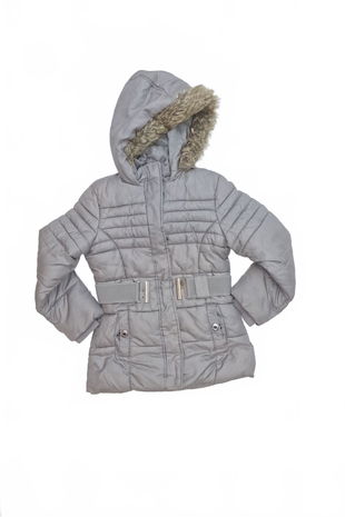 Dievčenská zimná bunda C&A, farba sivá, veľkosť 122