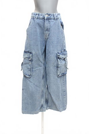 Dámske nohavice Sinsay, farba denim, veľkosť 36