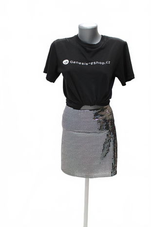 Dámska sukňa Amisu, farba strieborná, veľkosť 34