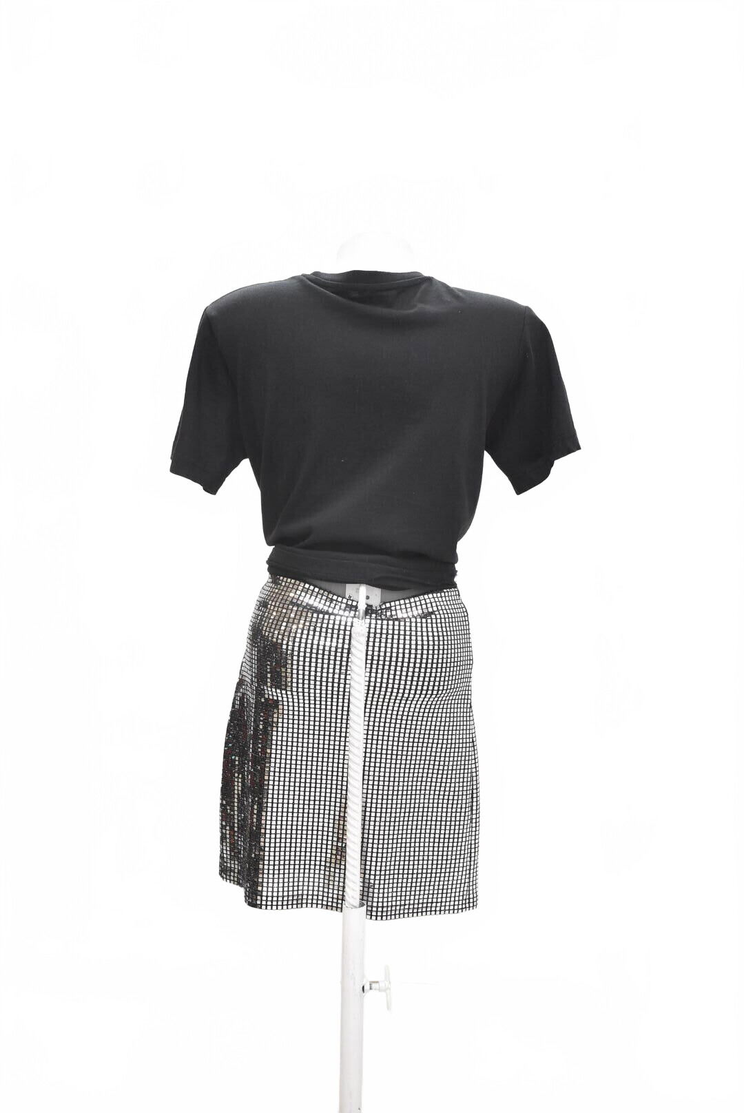 Dámska sukňa Amisu, farba strieborná, veľkosť 34