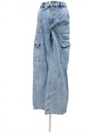 Dámske nohavice Terranova, farba denim, veľkosť 34