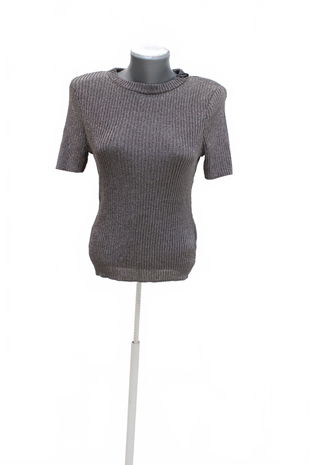 Dámske tričko H&M bez potlače, farba pruhovaná, veľkosť M