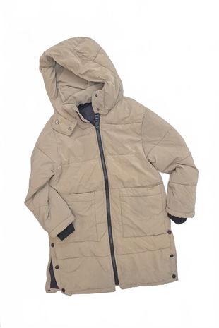 Dievčenská zimná bunda Zara, farba béžová, veľkosť 140