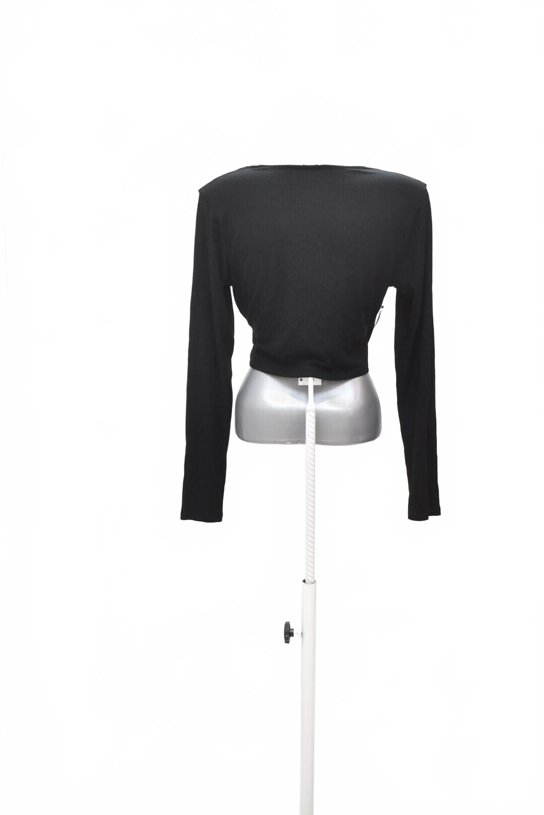 Dámske tričko H&M bez potlače, farba čierna, veľkosť M