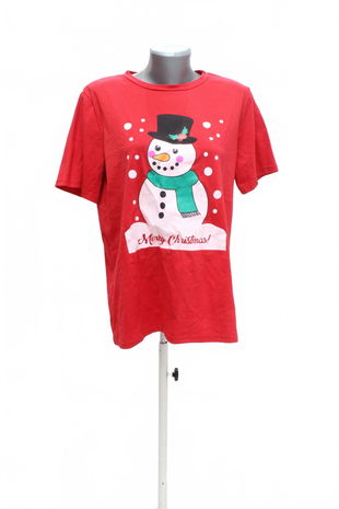 Dámské tričko Genesis s potiskem, barva červená, velikost XL