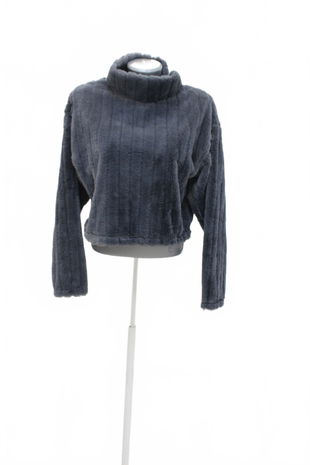 Dámske tričko Bershka bez potlače, farba sivá, veľkosť S