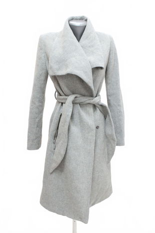 Dámsky kabát Mango, farba sivá, veľkosť S