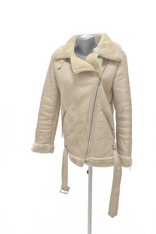 Dámska zimná bunda F&F, farba béžová, veľkosť 38