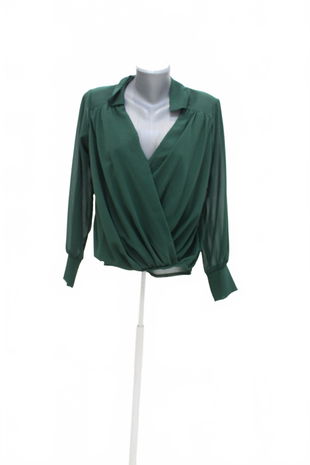 Dámska blúzka New Collection, farba zelená, veľkosť M