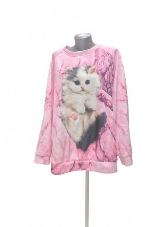 Dámská mikina Genesis s potiskem, barva vzorovaná, velikost 5XL